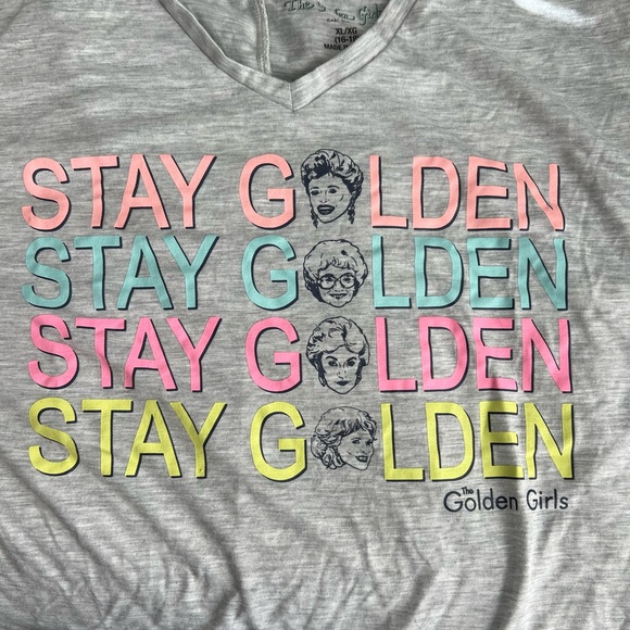 Golden girls stay golden crop top.  Thin, gray size XL (16-18) - Picture 2 of 4